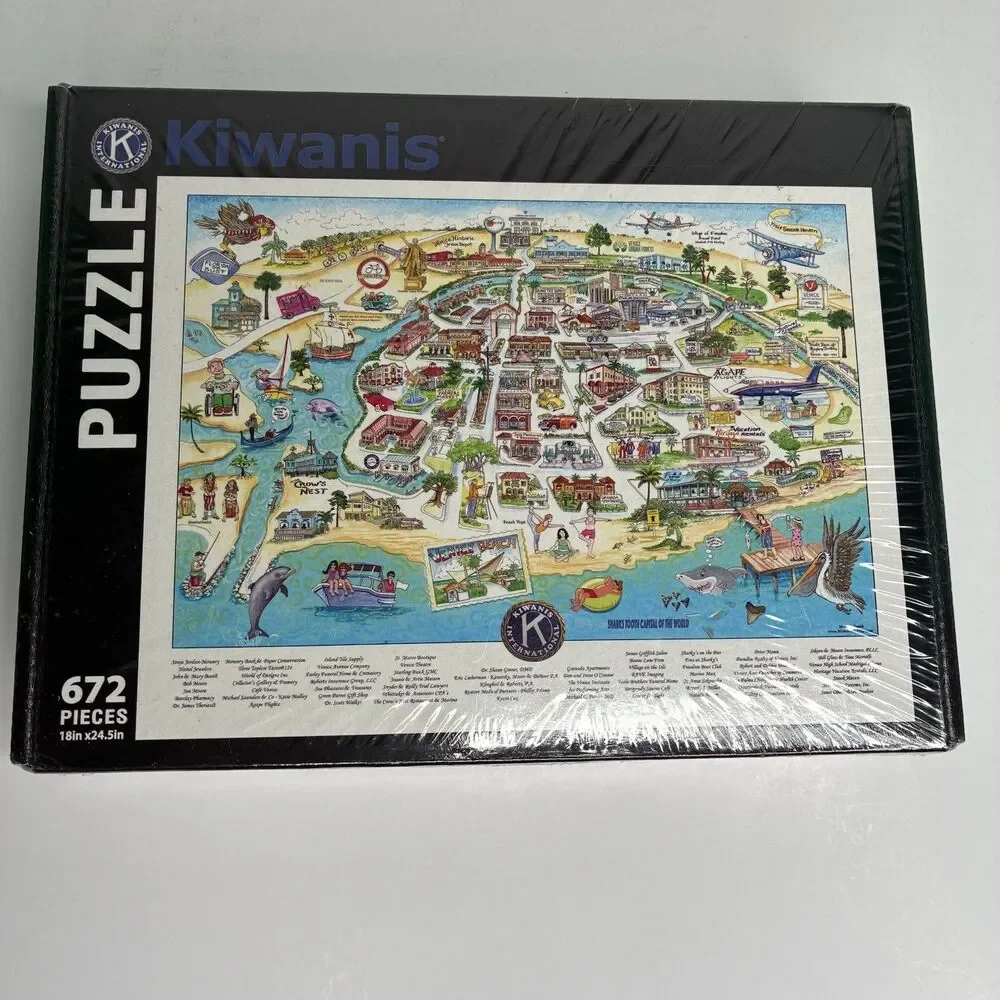Kiwanis Jigsaw Puzzle Of Venice Florida 672 Pieces Brand New Sealed Rare